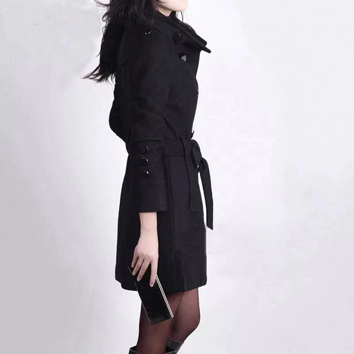Stylish Women's Winter Coat with Belt - Sophie-Brown-M-State of Style