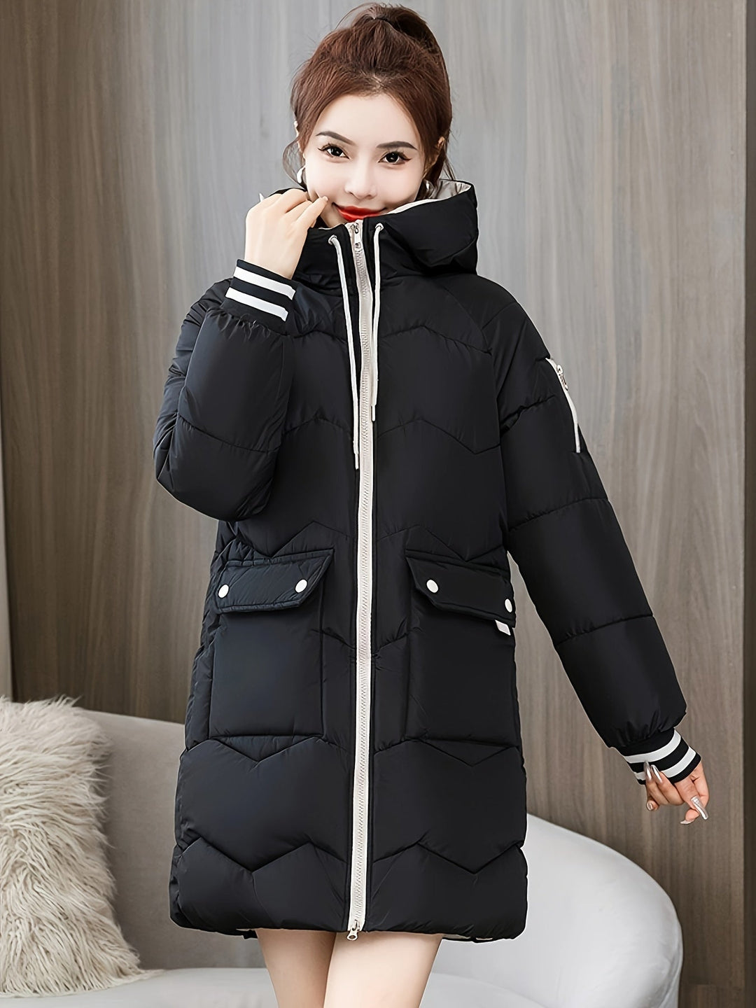 Stylish Women's Winter Jacket - Sophie-Black-S-State of Style