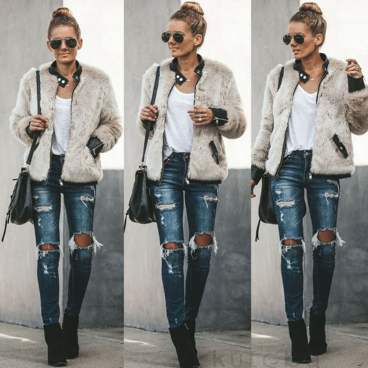 Stylish Women's Winter Jacket | Warm and Comfortable-Beige-XS-State of Style