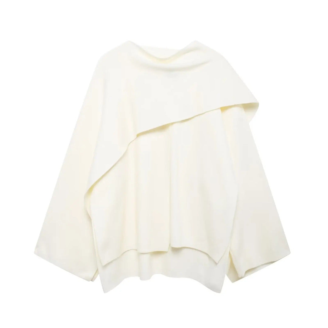 Stylish Women's Winter Poncho – Ella-Dark Blue-S-State of Style