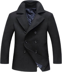 Stylish Wool Blend Jacket - Victor-Black-S-State of Style