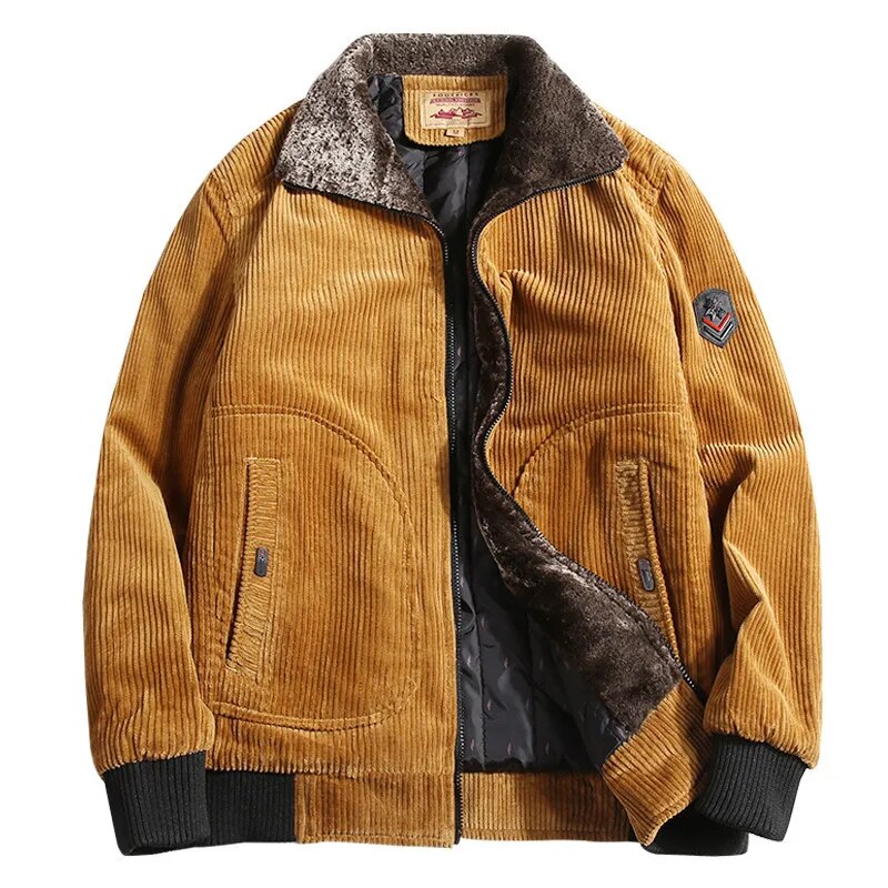 Stylish Wool Blend Winter Coat for Men - Liam-Yellow-M-State of Style