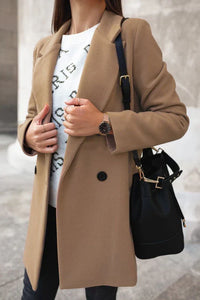 Stylish Wool Women's Winter Coat - Eleanor-Brown-S-State of Style