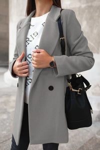 Stylish Wool Women's Winter Coat - Eleanor-Grey-S-State of Style