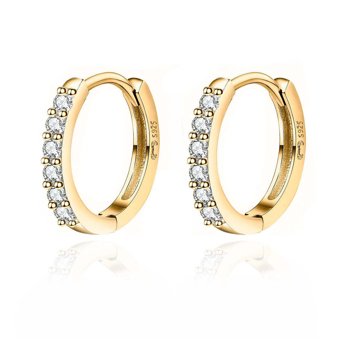Stylish Zirconia Earrings - Mila-Gold-State of Style