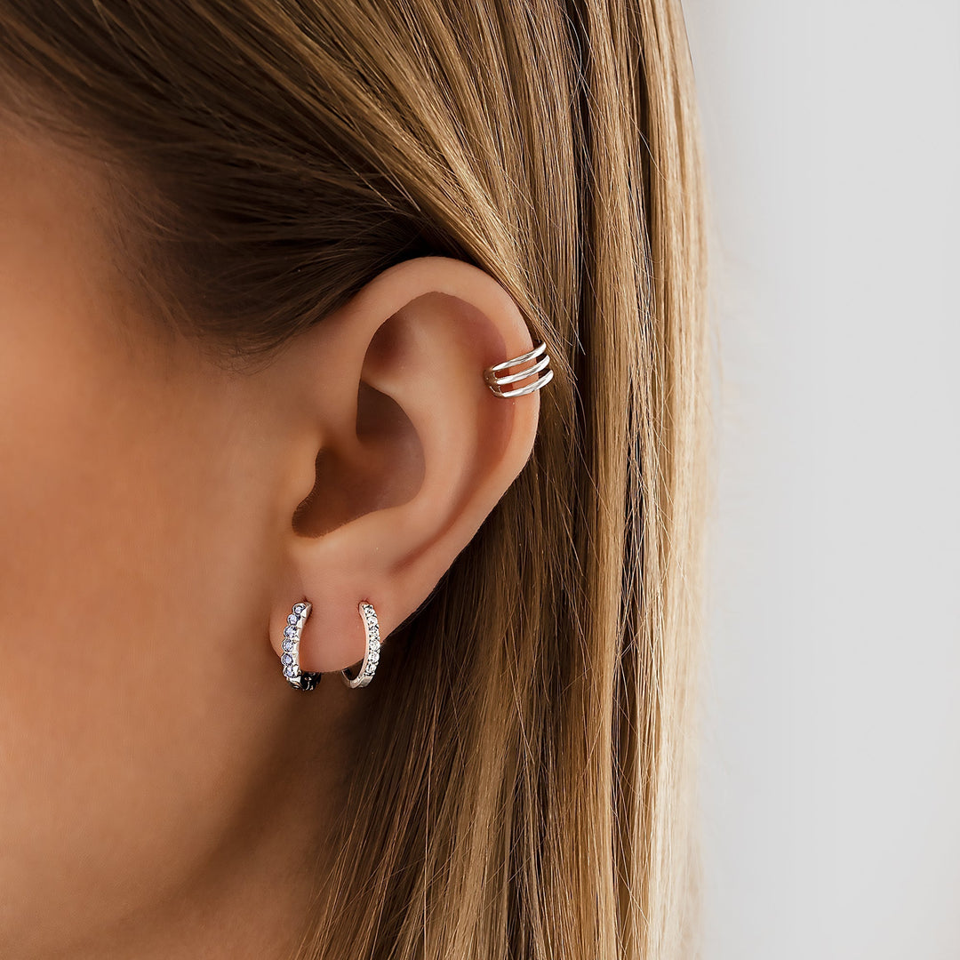 Stylish Zirconia Earrings - Mila-Silver-State of Style