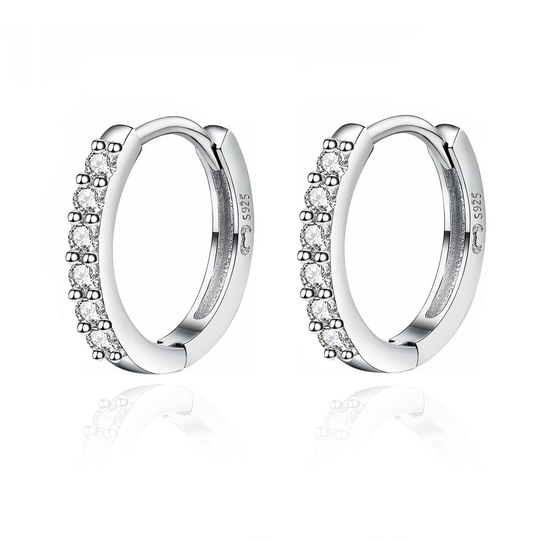 Stylish Zirconia Earrings - Mila-Silver-State of Style