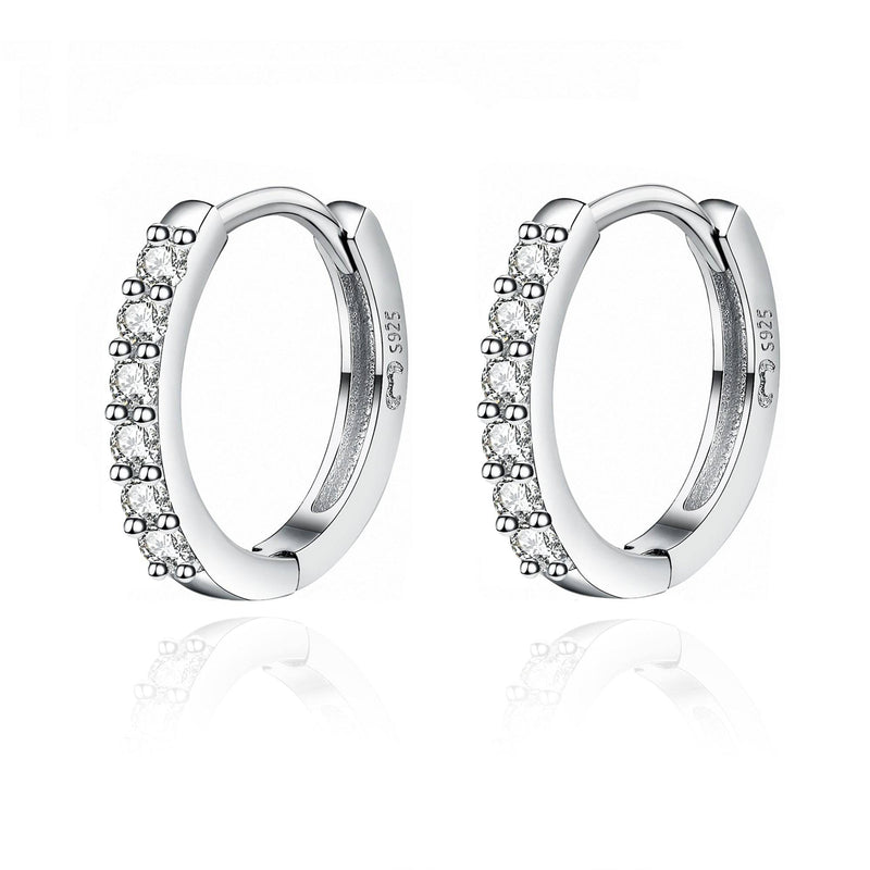 Stylish Zirconia Earrings - Mila-Silver-State of Style