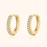 Stylish Zirconia Hoops - Aurina-Gold-State of Style