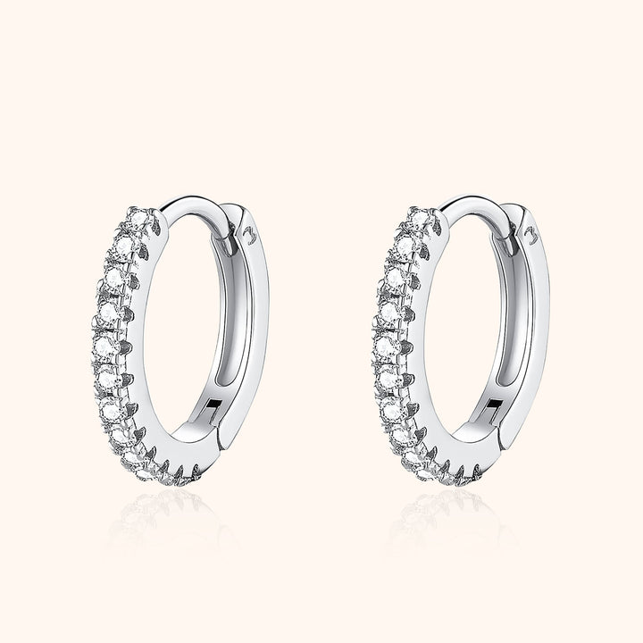 Stylish Zirconia Hoops - Aurina-Silver-State of Style