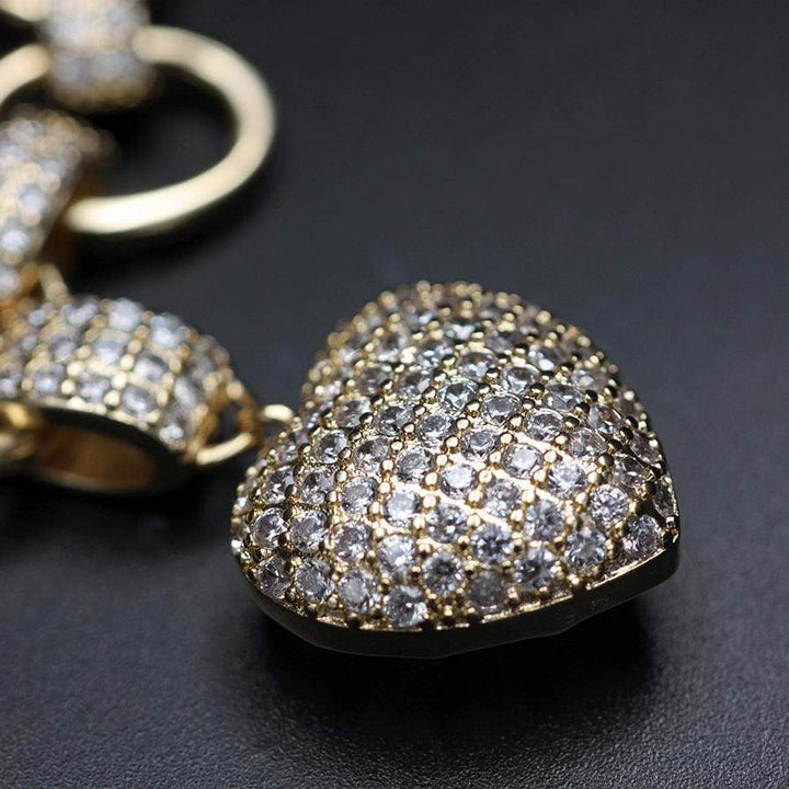 Stylish Zirconia Jewellery Set - Elisette-Gold-State of Style