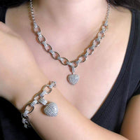 Stylish Zirconia Jewellery Set - Elisette-Silver-State of Style