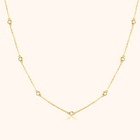 Stylish Zirconia Necklace – Elara-Gold-State of Style