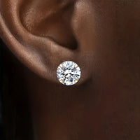 Stylish Zirconia Titanium Stud Earrings - Lumen-3mm (1 Pair)-State of Style