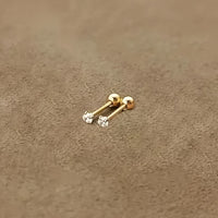 Stylish Zirconia Titanium Stud Earrings - Lumen-3mm (1 Pair)-State of Style