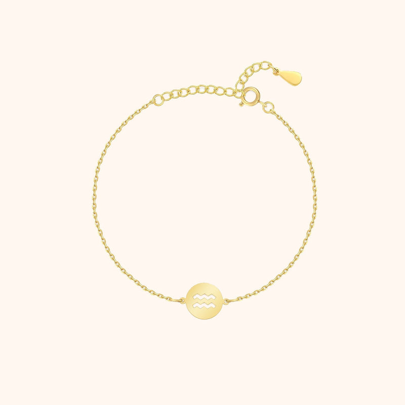 Stylish Zodiac Bracelet – Lyra-Gold-Aquarius-State of Style