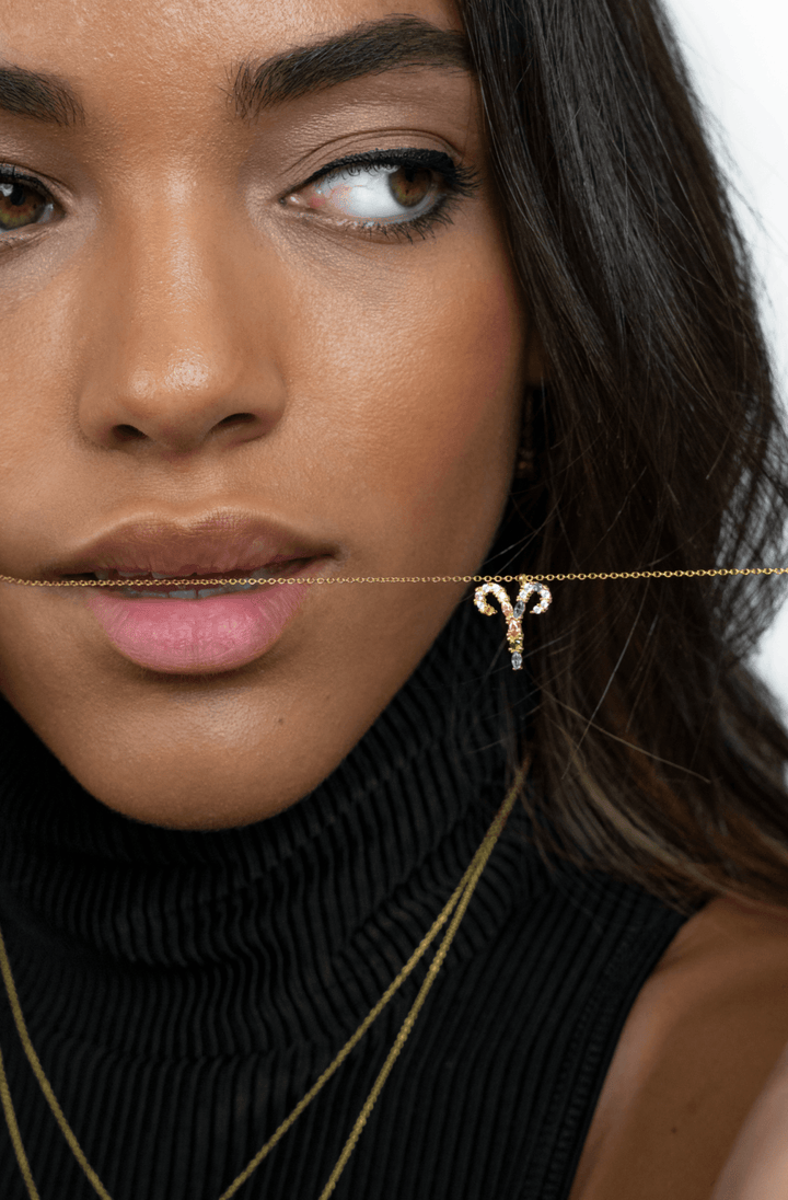 Stylish Zodiac Necklace - Celestia-Gold-Aquarius-State of Style