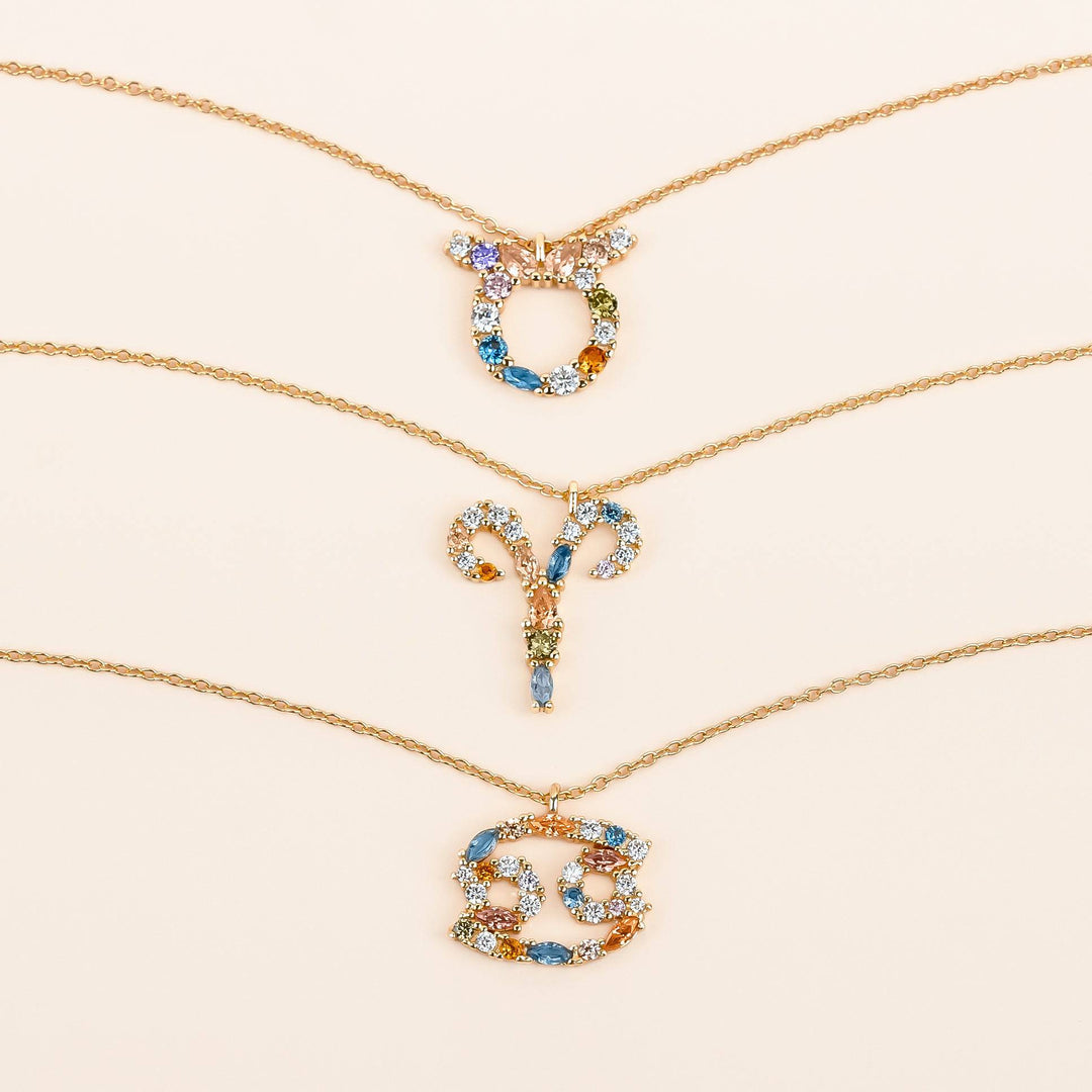 Stylish Zodiac Necklace - Celestia-Gold-Aquarius-State of Style