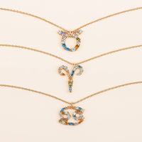 Stylish Zodiac Necklace - Celestia-Gold-Aquarius-State of Style