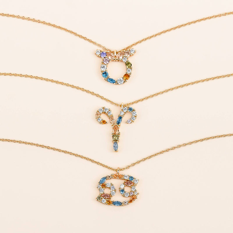 Stylish Zodiac Necklace - Celestia-Gold-Aquarius-State of Style