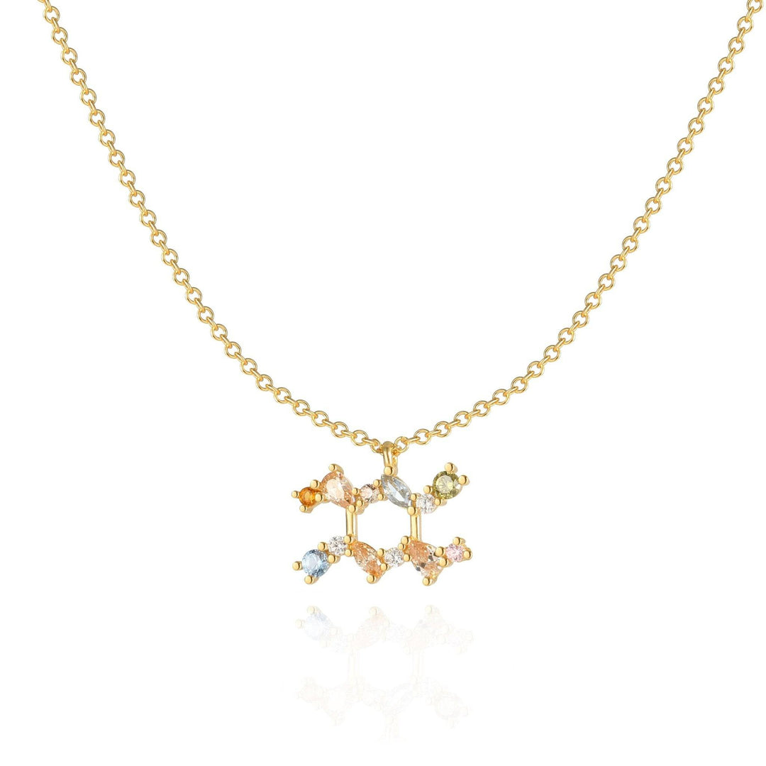 Stylish Zodiac Necklace - Celestia-Gold-Aquarius-State of Style