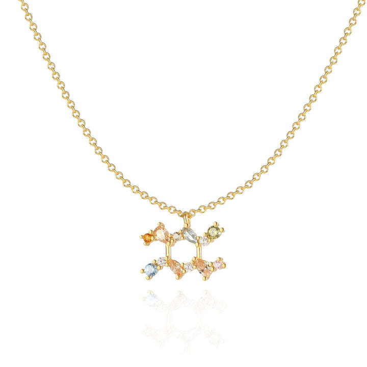 Stylish Zodiac Necklace - Celestia-Gold-Aquarius-State of Style