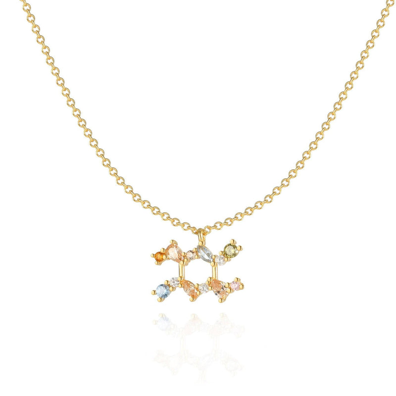 Stylish Zodiac Necklace - Celestia-Gold-Aquarius-State of Style