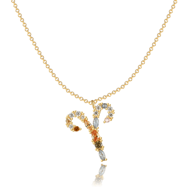 Stylish Zodiac Necklace - Celestia-Gold-Aries-State of Style