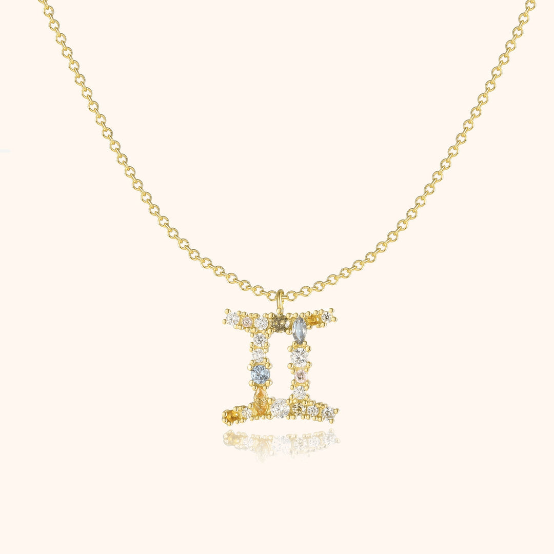 Stylish Zodiac Necklace - Celestia-Gold-Gemini-State of Style