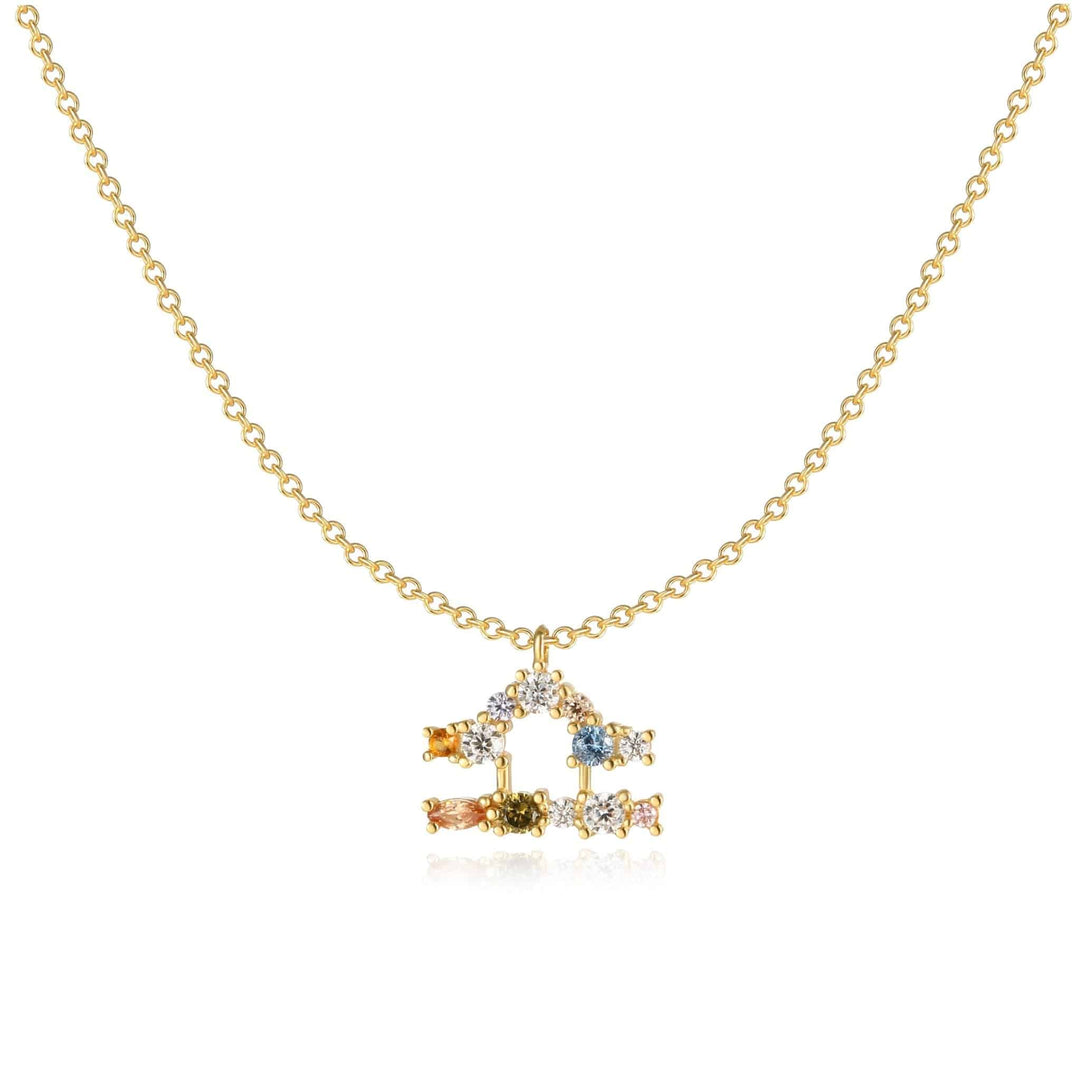 Stylish Zodiac Necklace - Celestia-Gold-Libra-State of Style