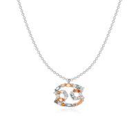 Stylish Zodiac Necklace - Celestia-Silver-Cancer-State of Style