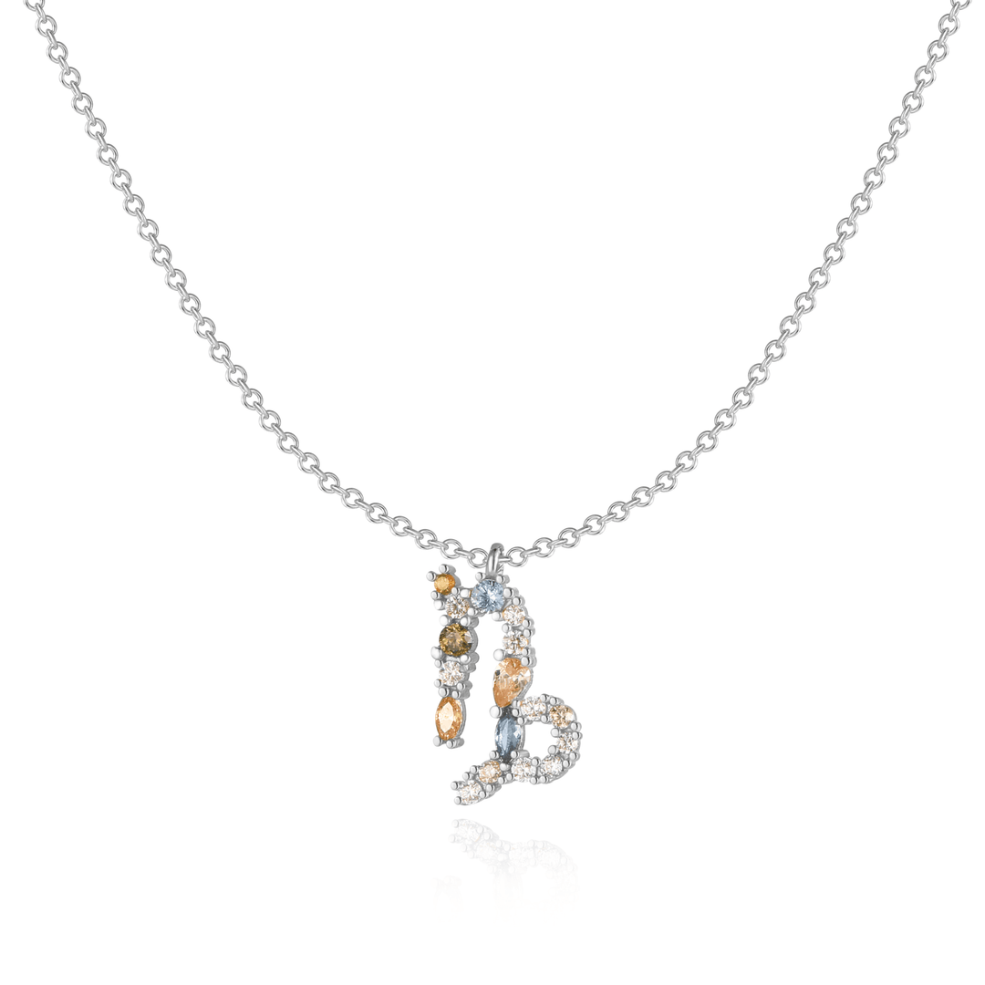 Stylish Zodiac Necklace - Celestia-Silver-Capricorn-State of Style