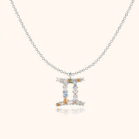 Stylish Zodiac Necklace - Celestia-Silver-Gemini-State of Style