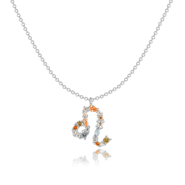 Stylish Zodiac Necklace - Celestia-Silver-Leo-State of Style