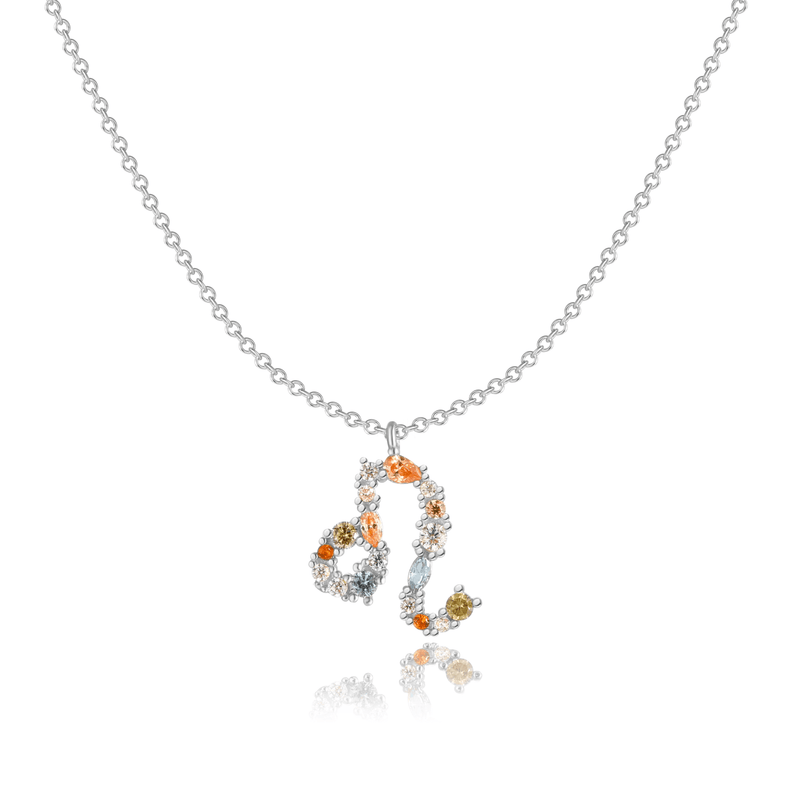 Stylish Zodiac Necklace - Celestia-Silver-Leo-State of Style