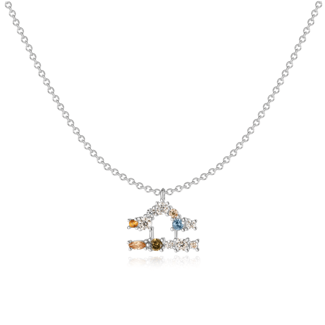 Stylish Zodiac Necklace - Celestia-Silver-Libra-State of Style