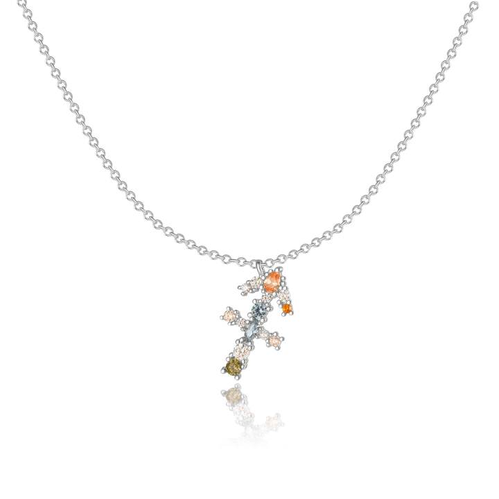 Stylish Zodiac Necklace - Celestia-Silver-Sagittarius-State of Style