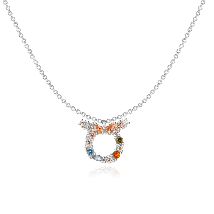 Stylish Zodiac Necklace - Celestia-Silver-Taurus-State of Style