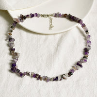 Stylishly Shaped Polished Crystal Necklace - Lina-Amethyst-State of Style