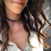 Stylishly Shaped Polished Crystal Necklace - Lina-Green Aventurine-State of Style