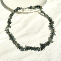 Stylishly Shaped Polished Crystal Necklace - Lina-Labradorite-State of Style