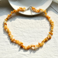 Stylishly Shaped Polished Crystal Necklace - Lina-Yellow Jade-State of Style