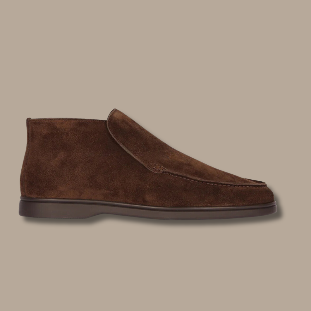 Suede Loafers - LuxeStride SpringFlair-Suede - Beige-6-State of Style