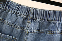 Summer Breeze Plus-Size Denim Shorts-Blue-2XL-State of Style