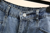 Summer Breeze Plus-Size Denim Shorts-Blue-2XL-State of Style