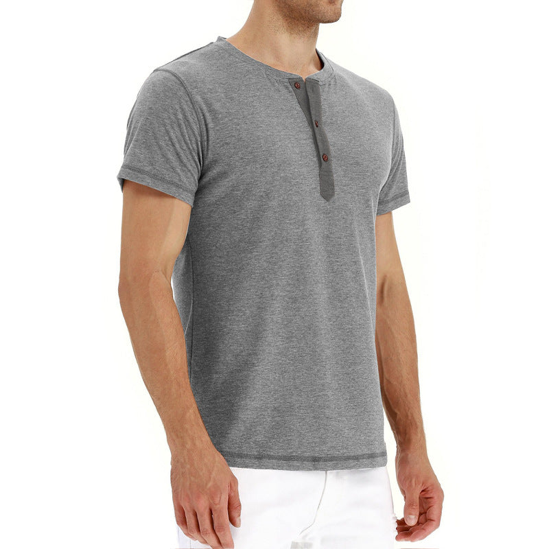Summer Cotton Men's T-shirt – Finn-Dark blue-S-State of Style
