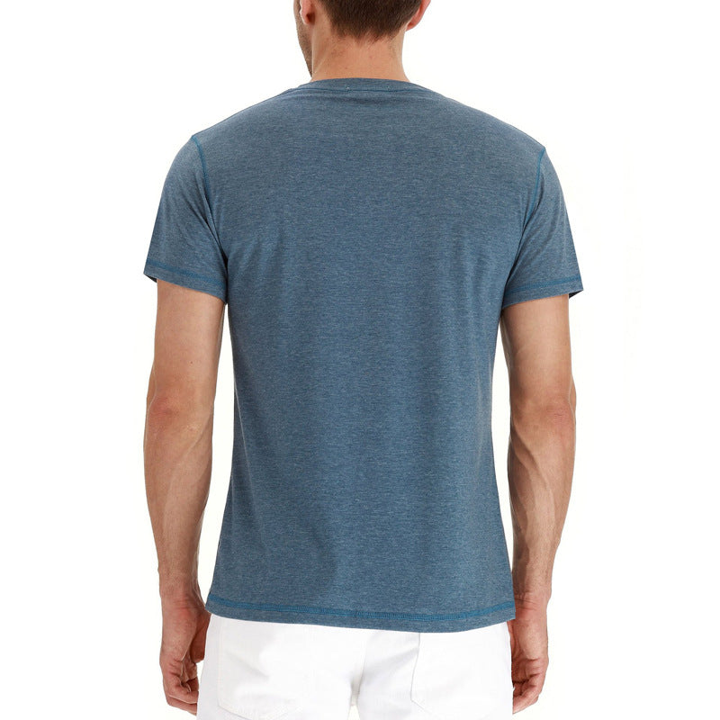 Summer Cotton Men's T-shirt – Finn-Dark blue-S-State of Style