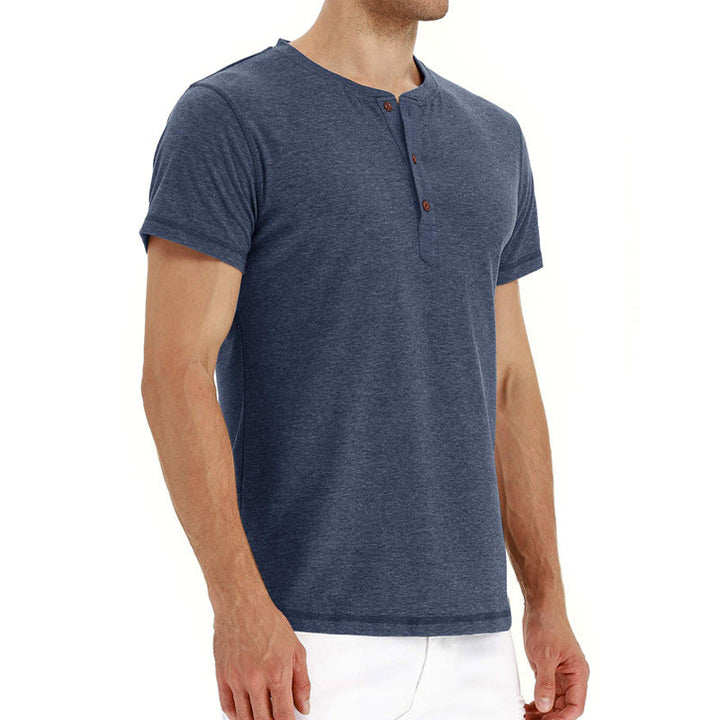 Summer Cotton Men's T-shirt – Finn-Dark blue-S-State of Style
