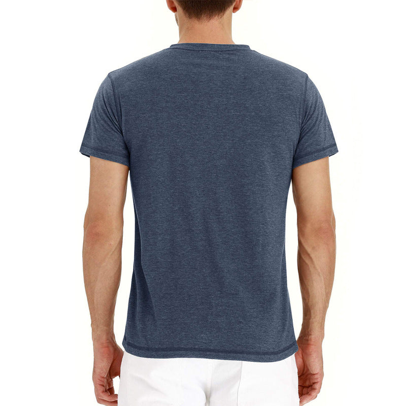 Summer Cotton Men's T-shirt – Finn-Dark blue-S-State of Style