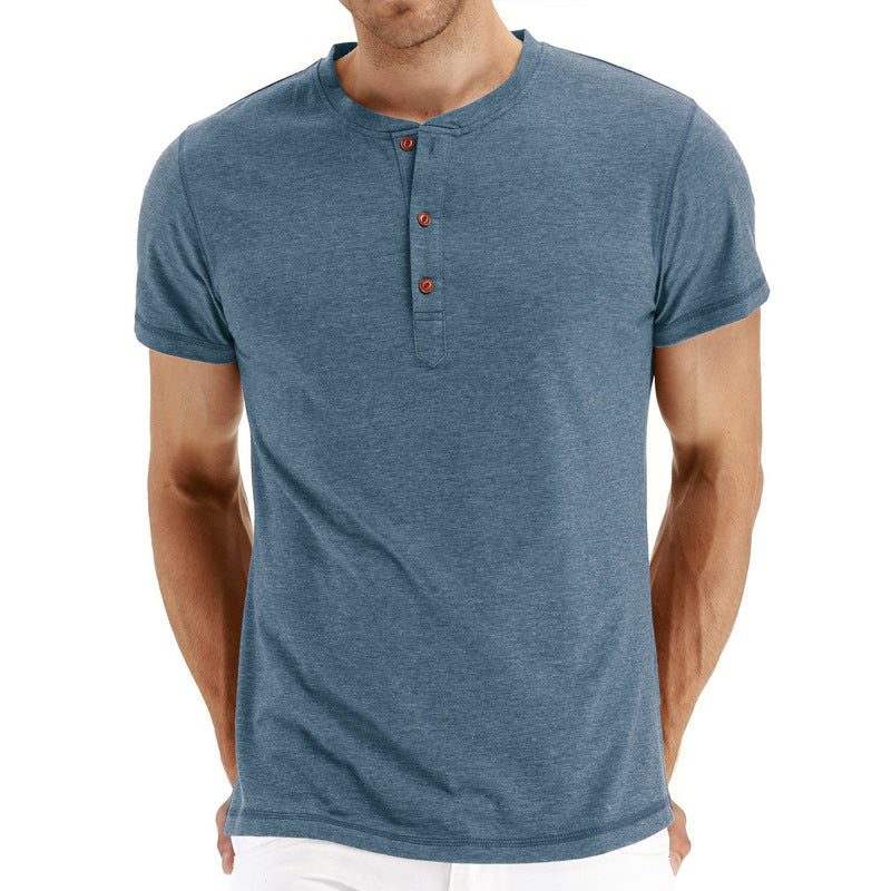Summer Cotton Men's T-shirt – Finn-Light blue-S-State of Style